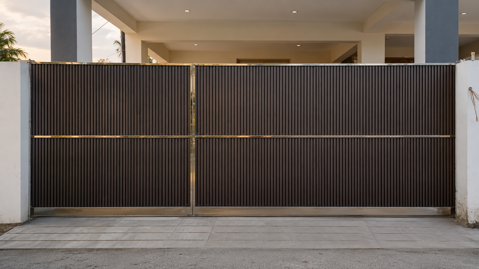 Gates 11 Bronze Fluted Double-Leaf Gate - SilverVista Chennai