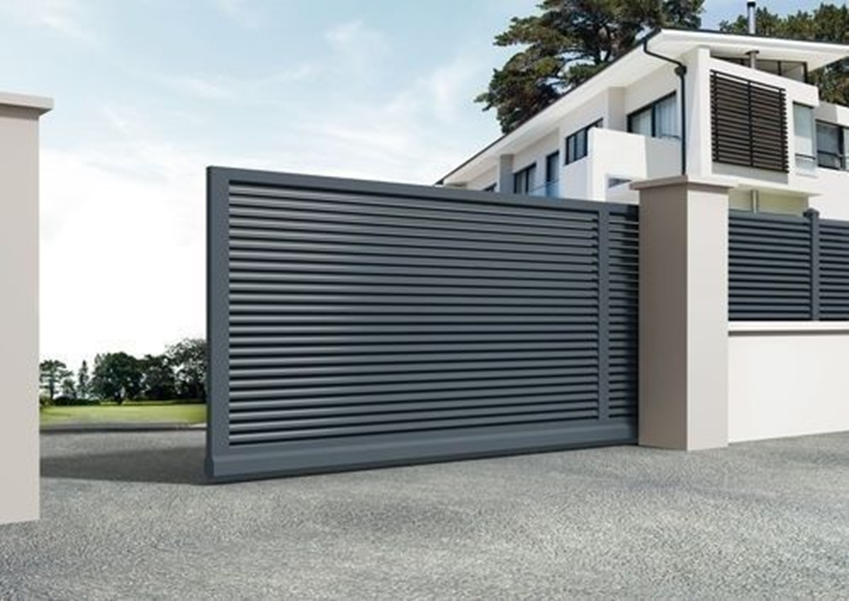 Gates 2 Charcoal Louvre Slat Gate - SilverVista Chennai