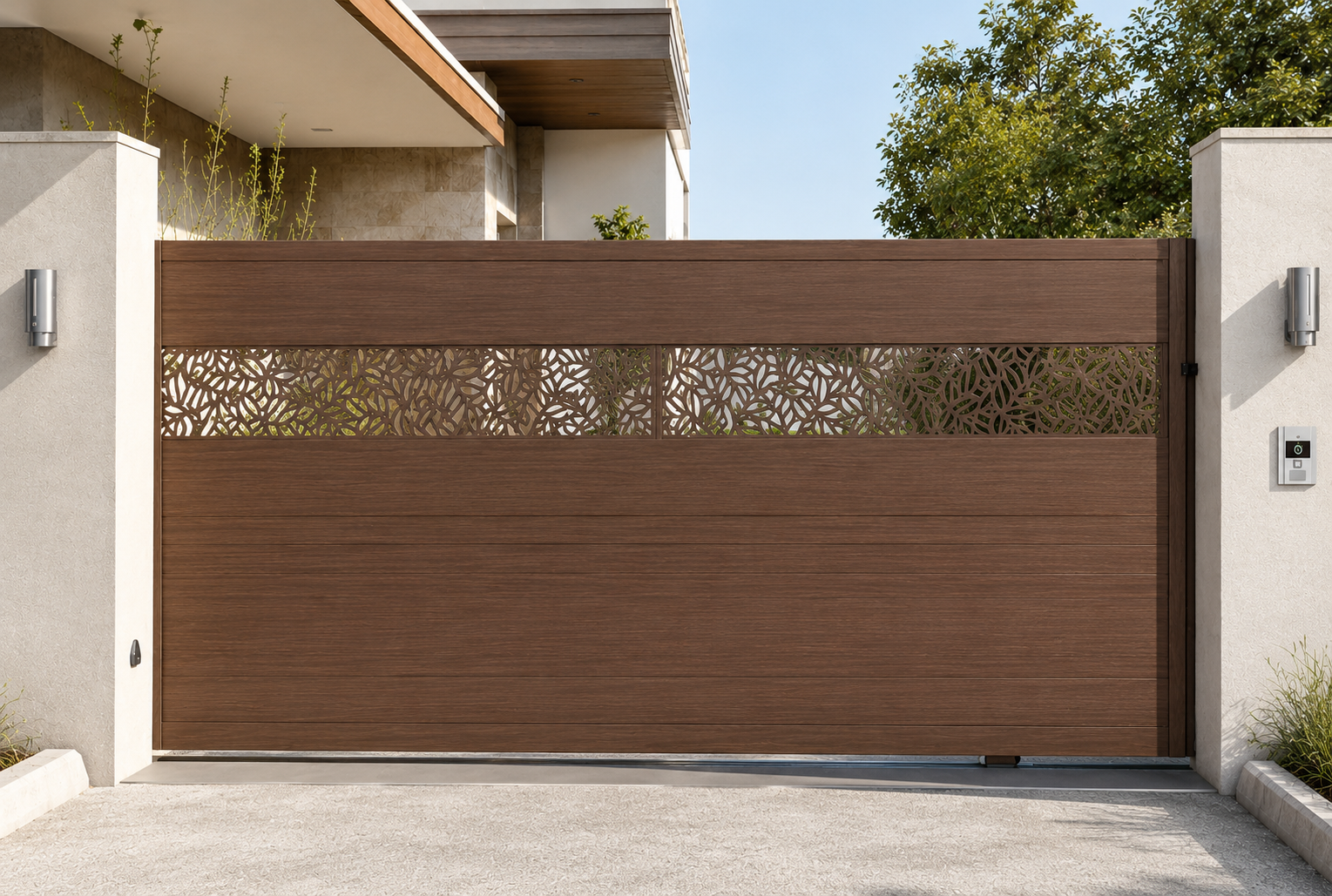 Gates 1 Foliage Cut Walnut Gate - SilverVista Chennai