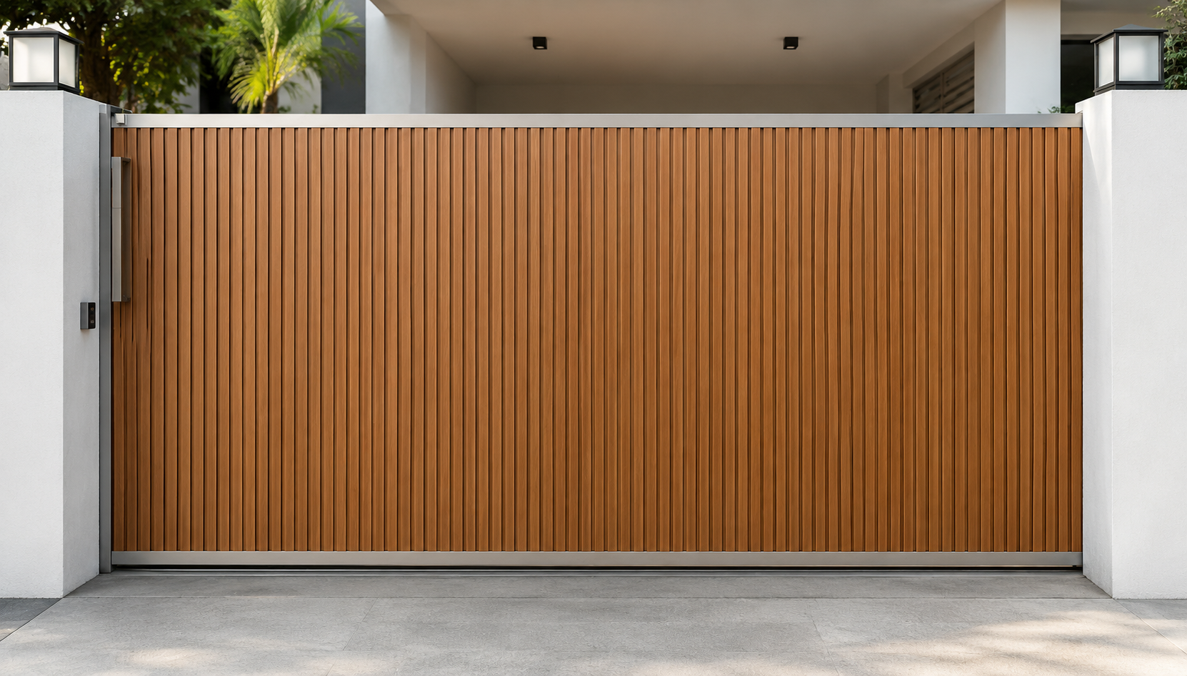 Gates 13 Teak Slat Vertical Gate - SilverVista Chennai