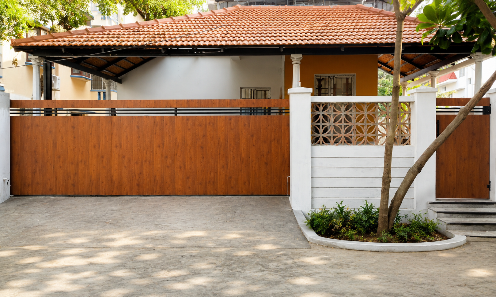 Gates 7 Twin Rail Teak Gate - SilverVista Chennai
