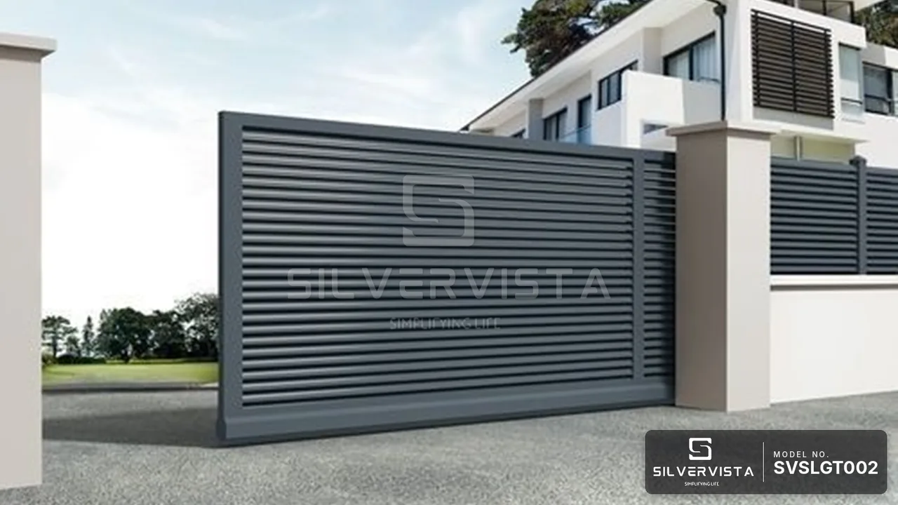 Charcoal Louvre Slat Gate - SilverVista Chennai