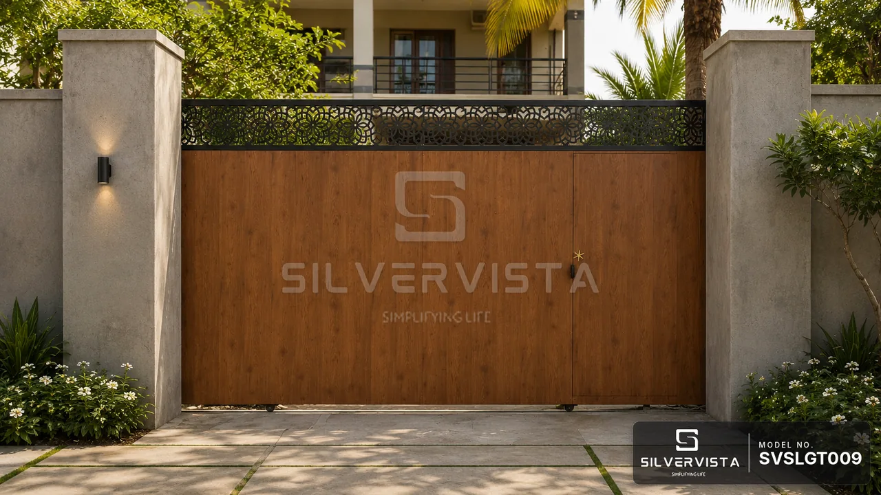 Amber Panel Trellis Gate 1 Amber Panel Trellis Gate - SilverVista Chennai